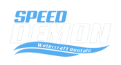 Speed Demon Watercraft Rentals logo white
